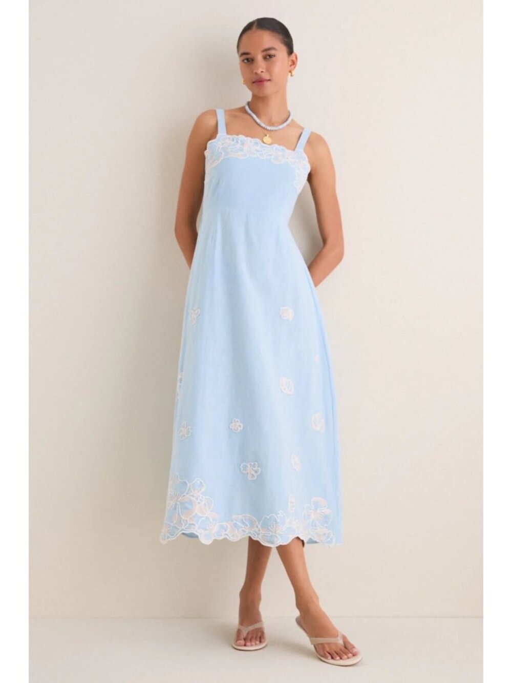 CLEOBELLA Marceline Midi Dress Glacier Lake Size XS NWT